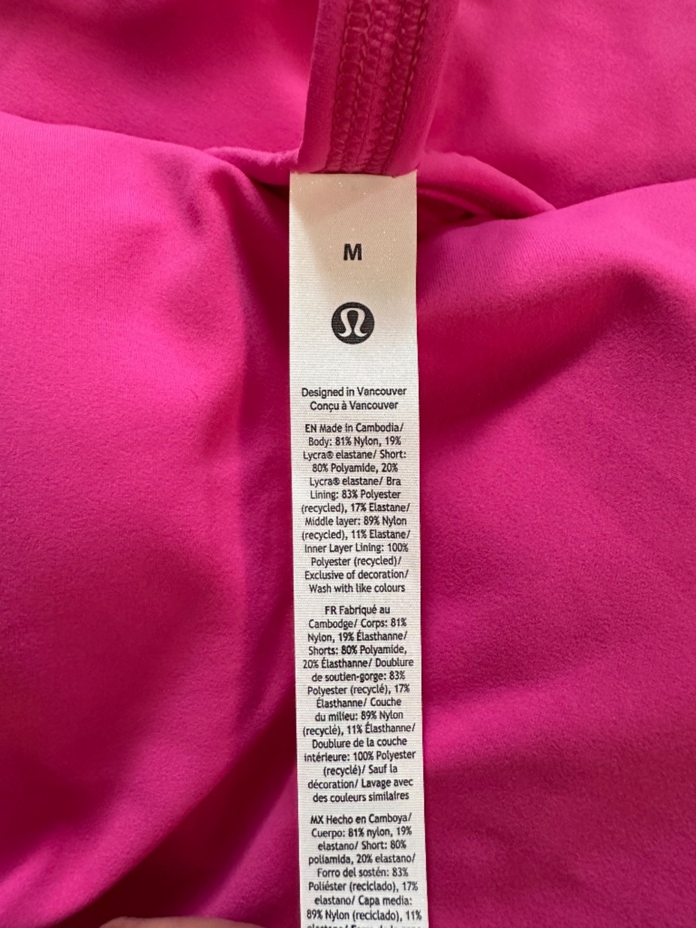 LULULEMON FLOW Y DRESS LIGHT SUPPORT B/C CUP SONIC PINK WOMEN'S SZ MEDIUM NEW - Picture 6 of 8